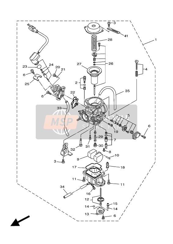 Yamaha YP125E MAJESTY 2004 Carburettor for a 2004 Yamaha YP125E MAJESTY